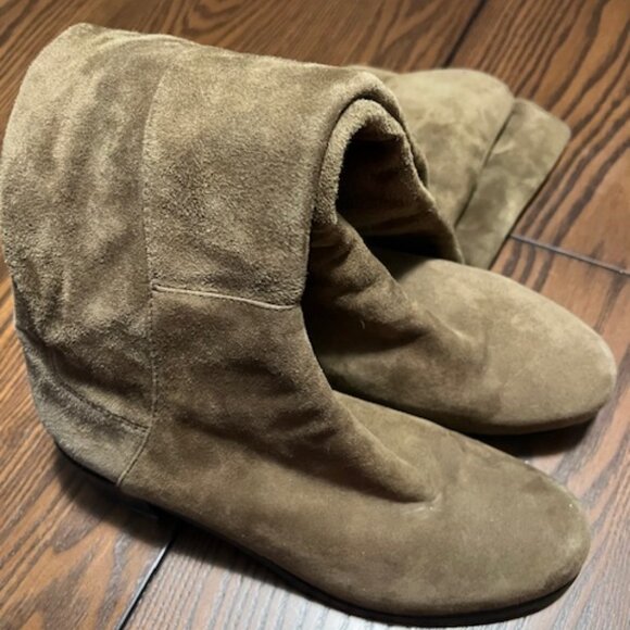 Stuart Weitzman Suede RESERVE over the knee boots, size 37 brown khaki - Picture 15 of 15